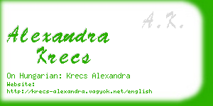 alexandra krecs business card